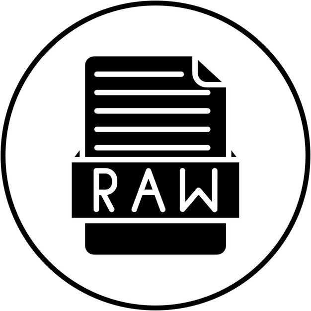 RAW-vector-icone Kan worden gebruikt voor File Formats-iconset