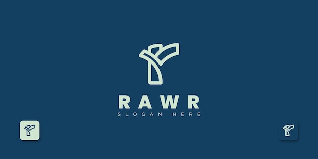 rawr minimalistisch logo-ontwerp