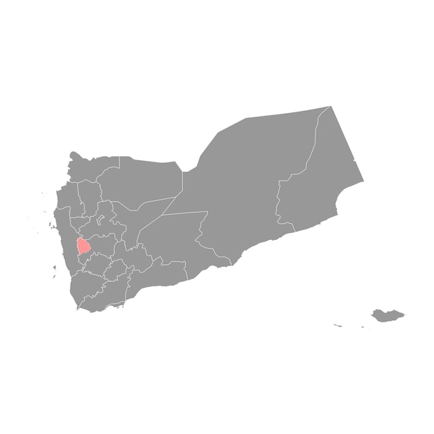 Административное деление провинции Райма страны Йемен Векторная иллюстрация