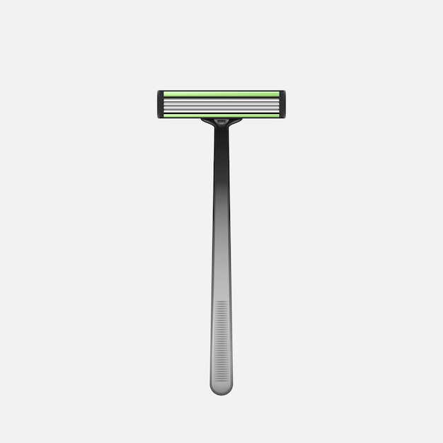 Razor blade shave male isolated icon Disposable accessory Clean male tool Barber beard razor