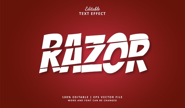 Razor editable text effect style