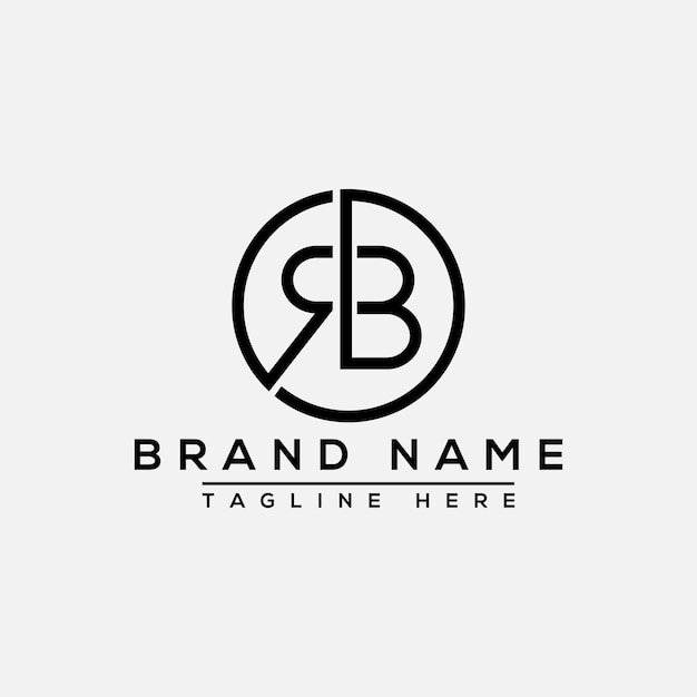 RB Logo Design Template Vector Graphic Branding Element