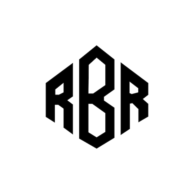 RBR letter logo design with polygon shape RBR polygon and cube shape logo design RBR hexagon vector logo template white and black colors RBR monogram business and real estate logo