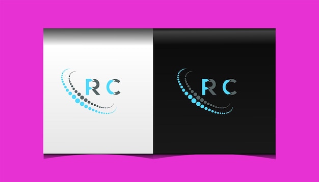 Rc eerste moderne logo ontwerp vector pictogrammalplaatje