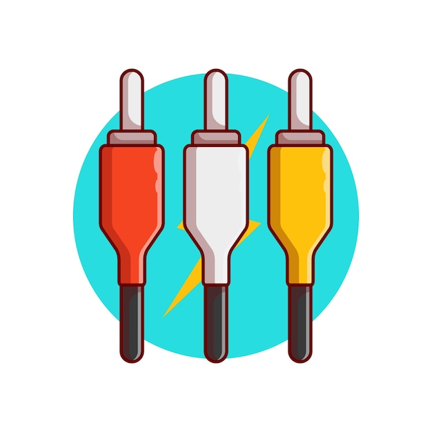 Rca connector kabel vector illustratie ontwerp