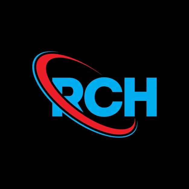 RCH logo RCH letter RCH letter logo ontwerp Initialen RCH logo gekoppeld aan cirkel en hoofdletters monogram logo RCH typografie voor technologiebedrijf en vastgoedmerk