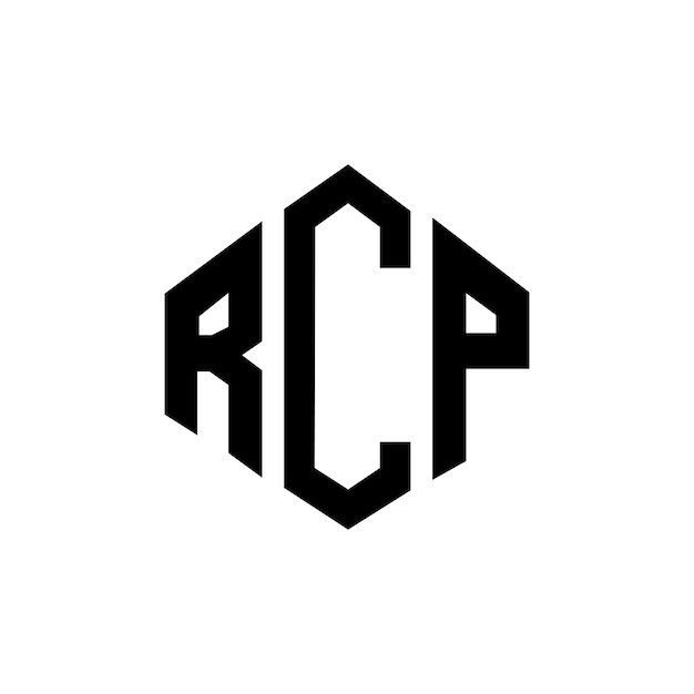 RCP letter logo ontwerp met veelhoek vorm RCP veelhoek en kubus vorm logo ontwerp RCP zeshoek vector logo sjabloon witte en zwarte kleuren RCP monogram bedrijf en vastgoed logo