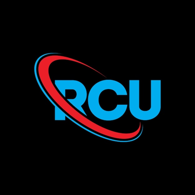 Vector rcu logo rcu letter rcu letter logo design initials rcu logo linked with circle and uppercase monogram logo rcu typography for technology business and real estate brand