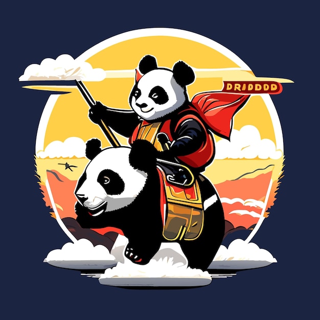 rd panda vector illustration flat