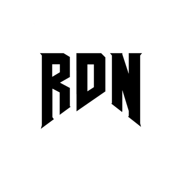 RDN letter logo ontwerp voor technologiebedrijf RDN logo ontwerp zwarte en witte kleurencombinatie RDN logo RDN vector RDN ontwerp RDN icoon RDN alfabet RDN typografie logo ontwerp