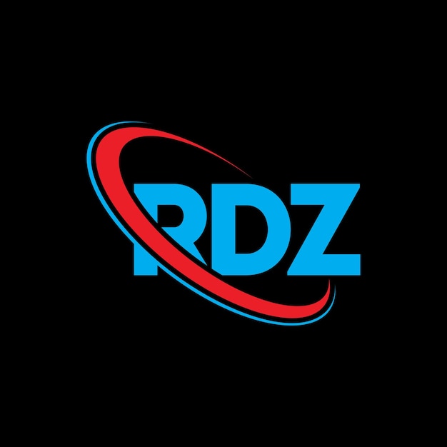 ロゴ RDZ 文字 ロゴデザイン イニシャル RDZ ロゴ 円と大文字のモノグラム ロゴ タイポグラフィー RDZ テクノロジービジネスと不動産ブランド