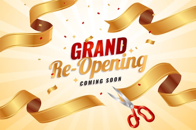 Vector re-opening soon background