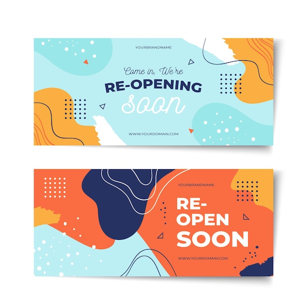 Re-opening soon banner template