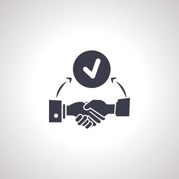 Reach an agreement icon handshake icon