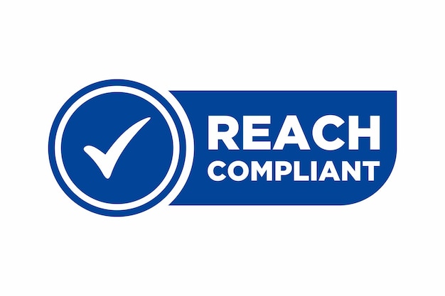 Reach compliance vector icon with tick mark