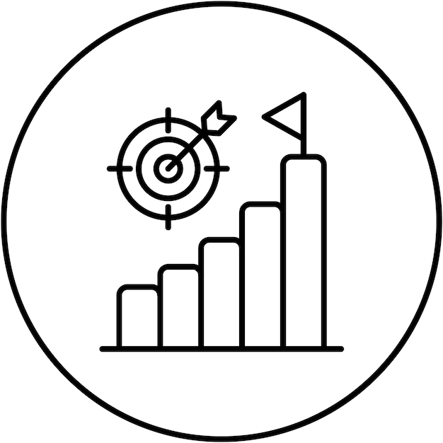 Reach Goal icon vector afbeelding Kan worden gebruikt voor Data Analytics