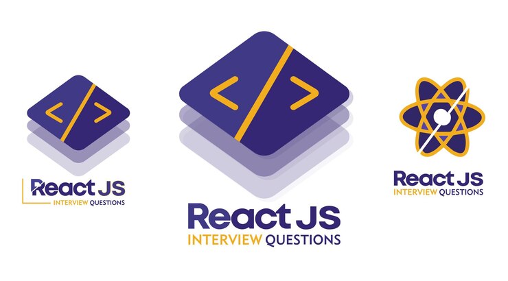 Vector react js logo design collection