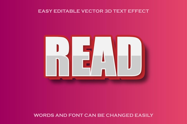 Read 3d text style effect