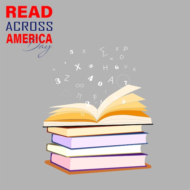 Read Across America Day concept. Template for background, banner, card, poster with text inscription