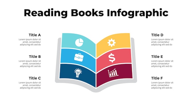 읽기 책 교육 Infographic 학습 공부 다이어그램 벡터 슬라이드 템플릿
