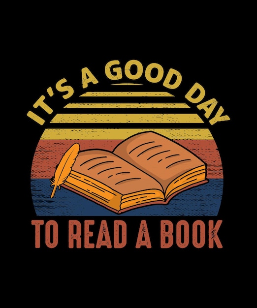 Reading Book Vintage Retro t shirt Design Book Lover Book day