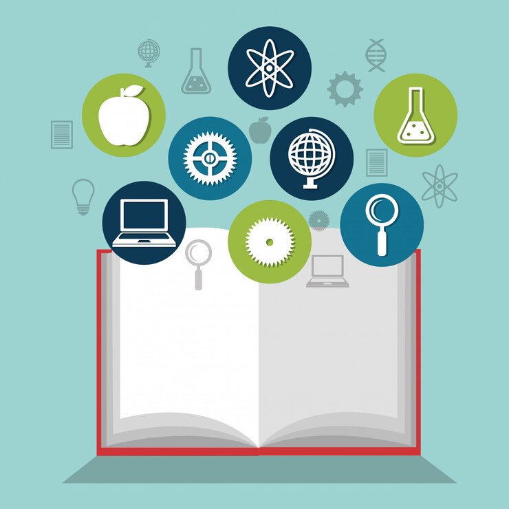 Vector reading books design 