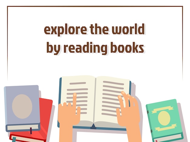 Reading books poster design