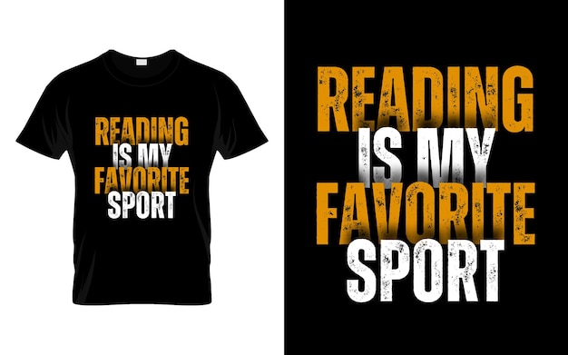 Vettore la lettura è il mio sport preferito t-shirt di libri divertenti