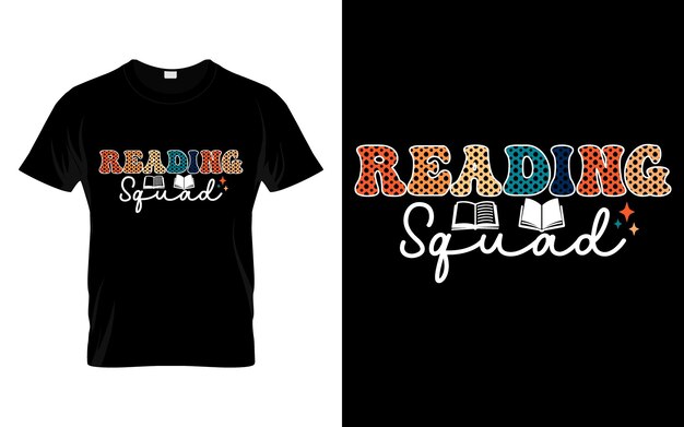 Reading Squad Reading Book Tshirt