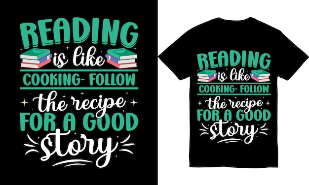 Vector reading tshirt design