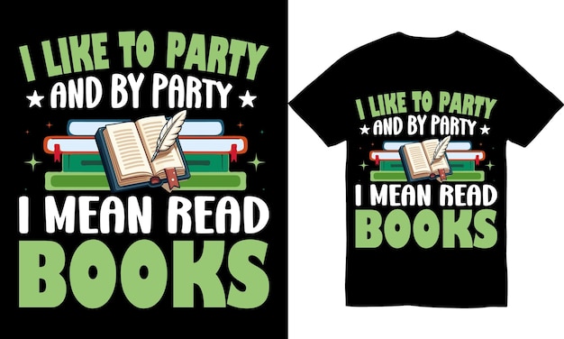 Vector reading tshirt design