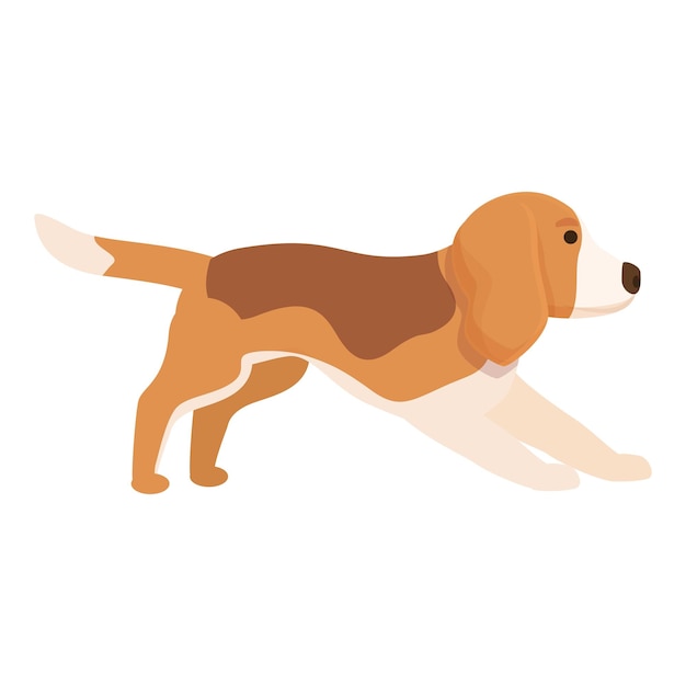 ready dog icon cartoon vector run animal pet cute