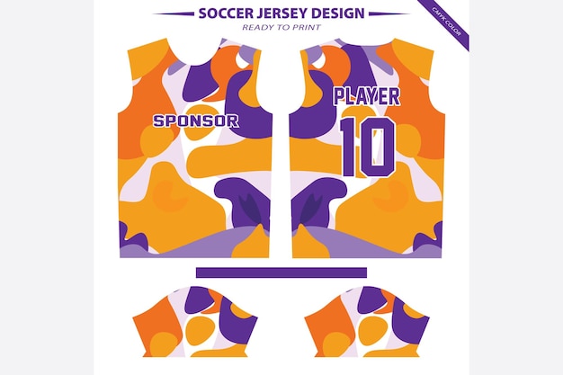 ready to print soccer jersey design and template