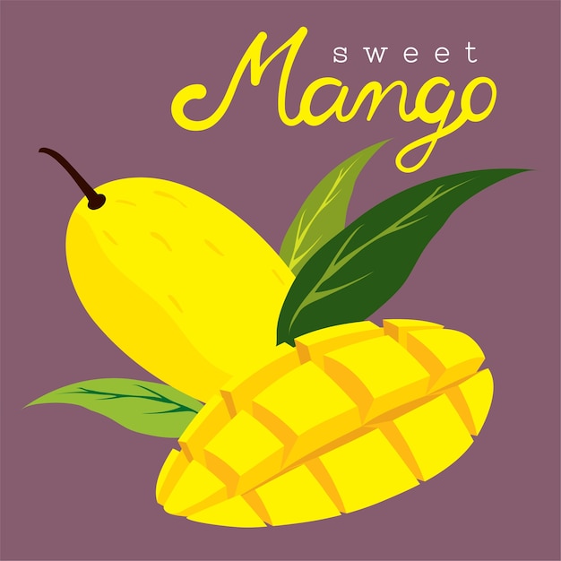 Vector ready-to-serve sweet yellow mango