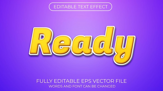 Ready text effect