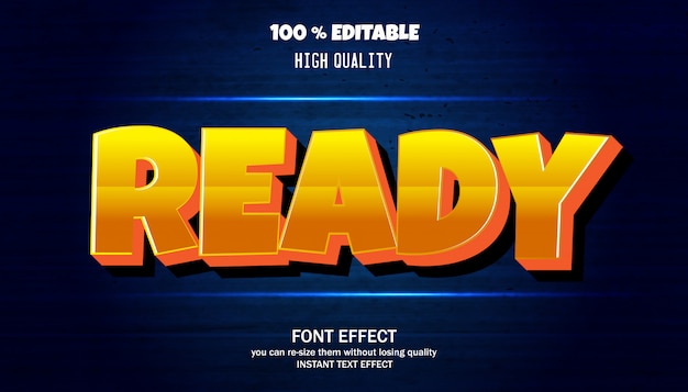 Ready text effect