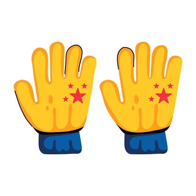 Vettore pronto ad usare l'icona piatta dei guanti per bambini
