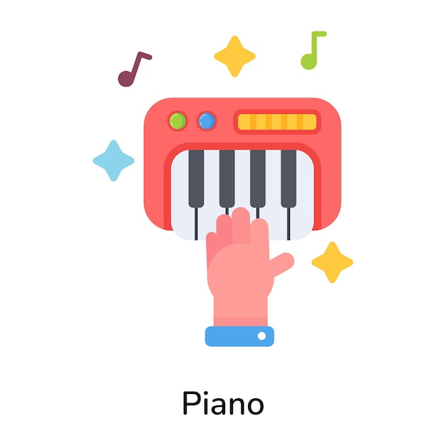 Ready to use flat icon of a piano keyboard