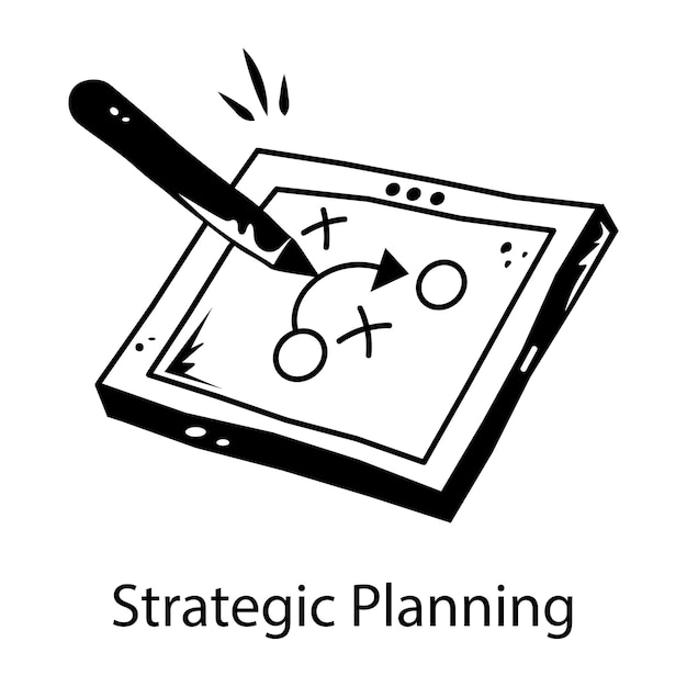 Vector ready to use glyph icon of strategic planning