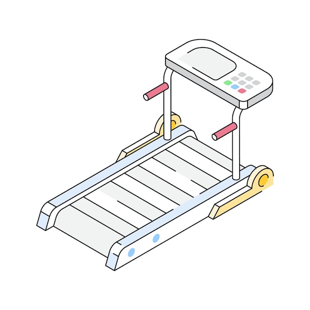 トレードミルマシンのアイソメトリックアイコンを使用する準備ができています