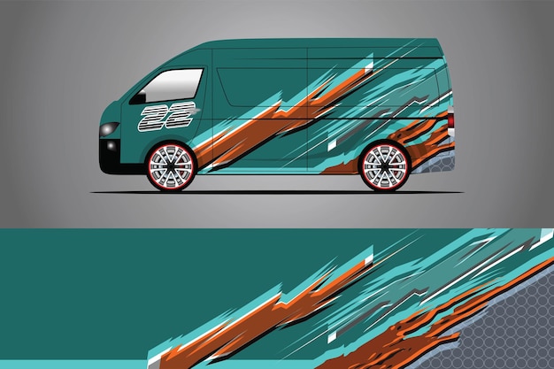 Pronto all'uso stampa wrap design per van