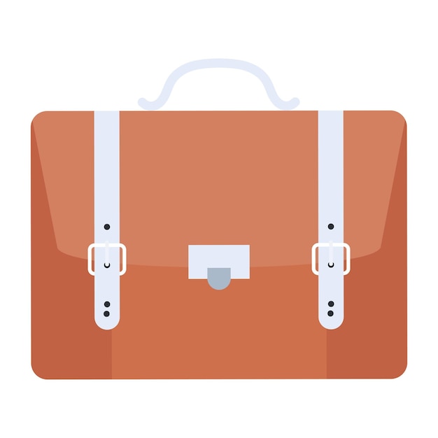 Vector ready to use satchel bag flat icon