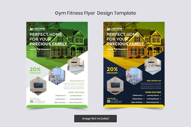 Real agency estate house property flyer design template