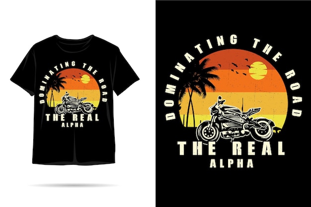 The real alpha silhouette tshirt design