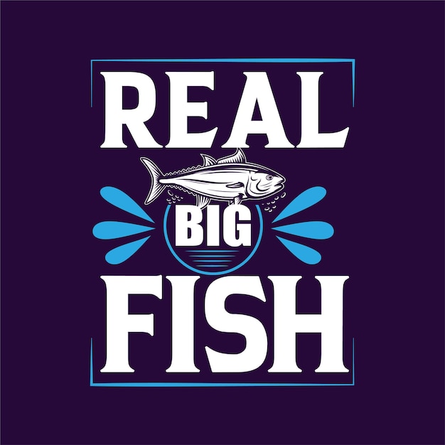 Vector real big fish t-shirt design