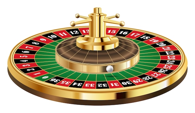 real casino roulette on a white background