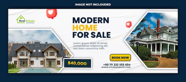 Real estate ads cover for house selling