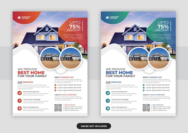 Real estate agency flyer design template