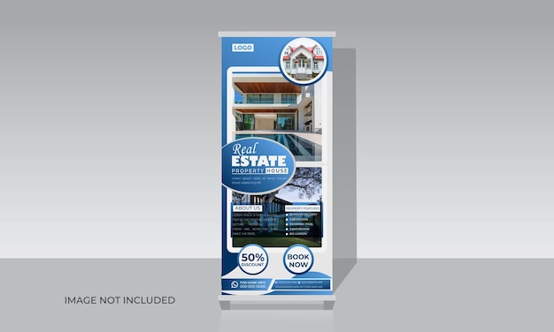 Real estate agency roll up banner template