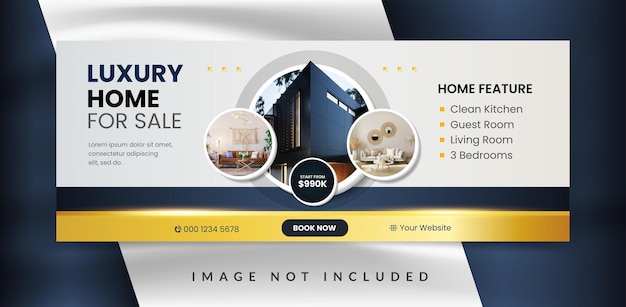 Real estate agency social media cover banner